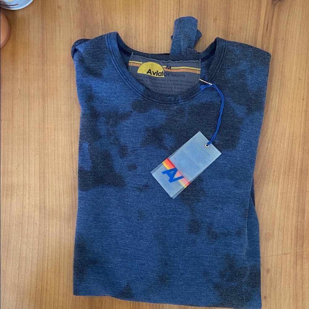 Aviator Nation Tie-Dye Thermal Shirt Unisex Medium NWT - Picture 3 of 6